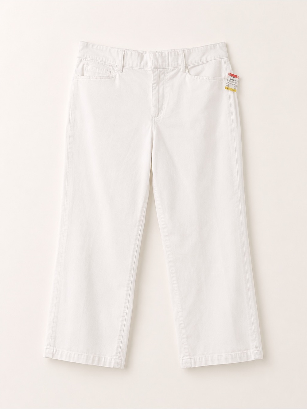 JM Collection White Straight Leg Pants Women 14S NWT Stretch Cotton Career